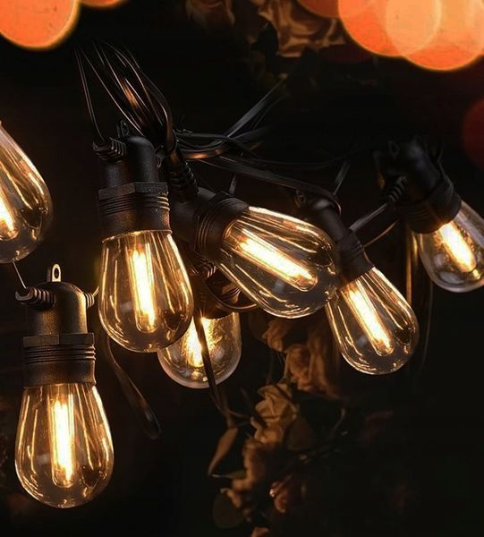 Садова гірлянда 5м з 5 LED-лампами E27 пряма &mdash; зовнішнє декоративне освітлення з можливістю з'єднання, SuperLED 8060 фото