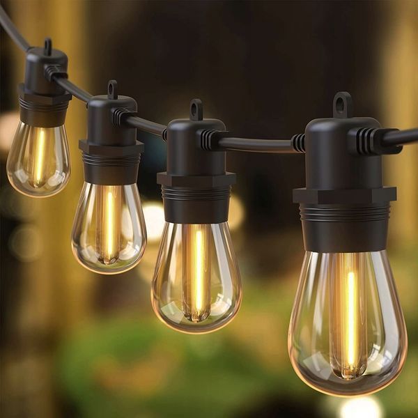 Садова гірлянда 5м з 5 LED-лампами E27 пряма &mdash; зовнішнє декоративне освітлення з можливістю з'єднання, SuperLED 8060 фото
