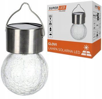 Сонячна скляна підвісна куля SuperLED &mdash; декоративне LED освітлення для саду та тераси 5159 фото