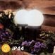 Набір білих садових LED‑куль 10 см на сонячній батареї 6 шт &mdash; Lumiled Atris, холодне світло 6500 K, IP44 LUMSOL1010 фото 9