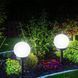 Набір білих садових LED‑куль 10 см на сонячній батареї 6 шт &mdash; Lumiled Atris, холодне світло 6500 K, IP44 LUMSOL1010 фото 13